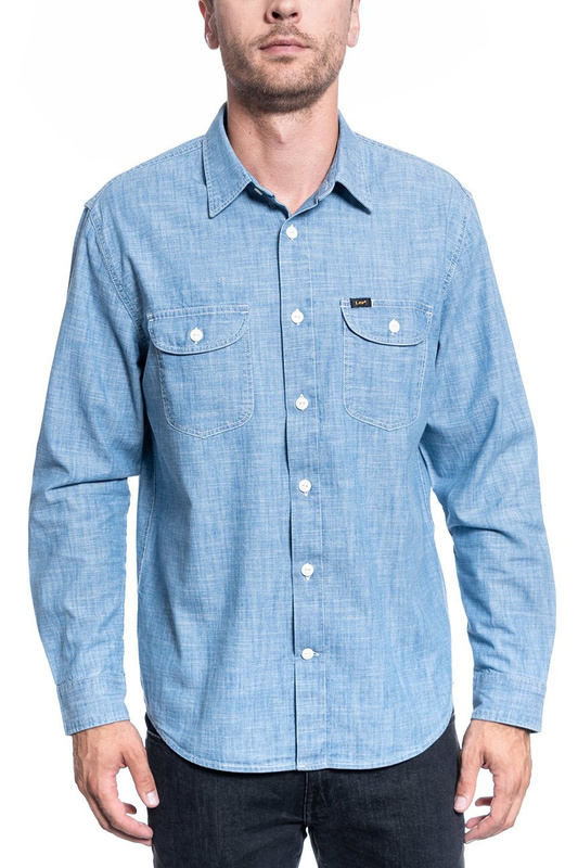 KOSZULA MĘSKA LEE WORKER SHIRT SUMMER BLUE L68HNSNJ 112117141