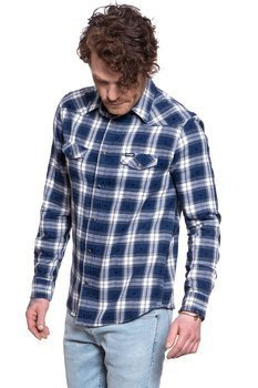 WRANGLER LS WESTERN SHIRT BLUE DEPTHS W5A0SNXJY 112129941