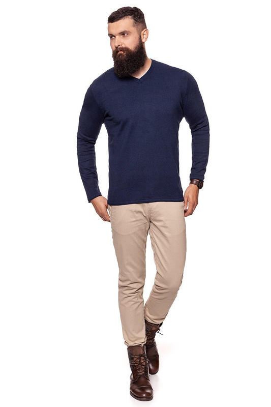 LEE V NECK KNIT MEDIEVAL BLUE L84OAH13