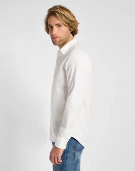MESKA KOSZULA  LEE PATCH SHIRT BRIGHT WHITE 112333654