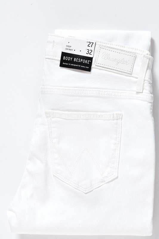 WRANGLER SKINNY CROP DAMAGED WHITE W28MYA86S