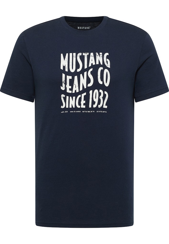 Męski T-Shirt Mustang Style Austin Dark Sapphire 1016272 4136