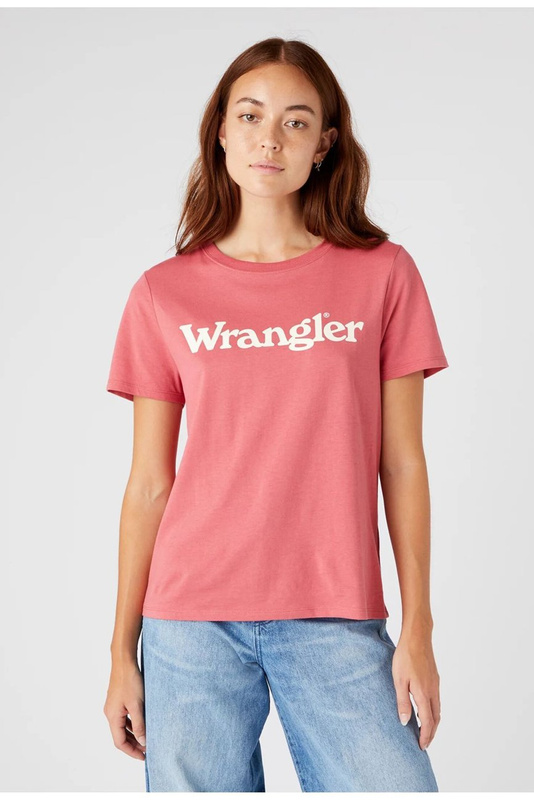 WRANGLER REGULAR TEE DAMSKI T-SHIRT KOSZULKA LOGO NADRUK HOLLY BERRY W7N4GHXGH 112146409