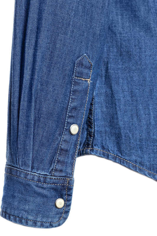 KOSZULA JEANSOWA MĘSKA WRANGLER WESTERN DENIM MID IN W5973O78E 112129852