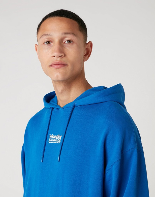 BLUZA WRANGLER HOODIE BLUE W6E1HAX05 112130723