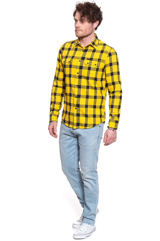 KOSZULA MĘSKA W KRATĘ LEE RIDER SHIRT LEMON ZEST L856OEMM 112122582