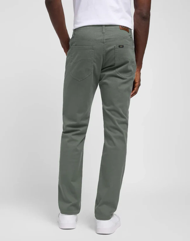MESKIE SPODNIE MATERIALOWE LEE STRAIGHT FIT MVP OLIVE GROVE 112349250