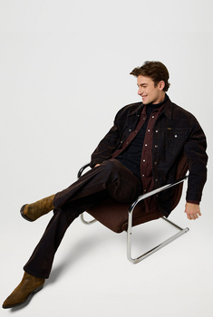 MESKA KOSZULA SZTRUKSOWA WRANGLER WESTERN CORD SHIRT MAHOGANY 112371428