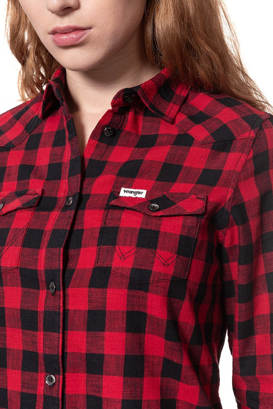 KOSZULA WRANGLER LS WESTERN SHIRT SCARLET RED W5240N6UU 112129356