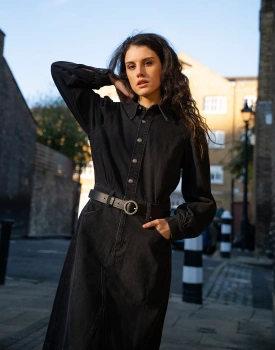 DAMSKA SUKIENKA LEE LONG SLEEVE DRESS DARK MEMORY 112370995