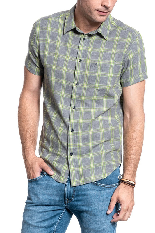 KOSZULA MĘSKA KRÓTKI RĘKAW WRANGLER SS 1PKT JADE GREEN W58606EVV 112129494