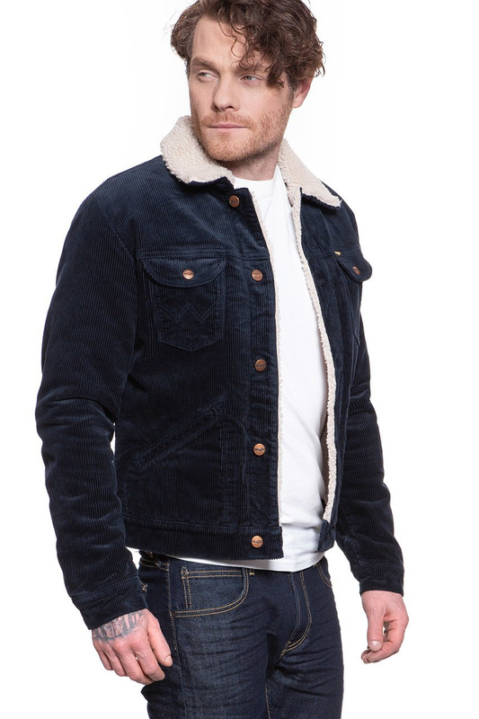 KURTKA ZIMOWA WRANGLER 124MJ SHERPA NAVY W4MSUP114 112129153