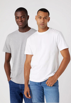MESKA KOSZULKA WRANGLER 2 PACK TEE MID GREY MELEE 112321465