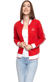 WRANGLER ZIP THRU SWEAT TRUE RED W605RIC74 112130407
