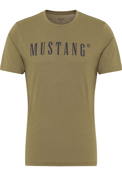 MUSTANG Style Alex C LOGO Tee MĘSKI T-SHIRT KOSZULKA NADRUK LOGO BURNT OLIVE 1013221 6358