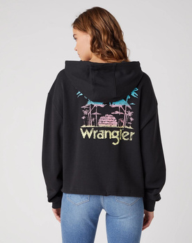 DAMSKA BLUZA WRANGLER DRAWCORD HOODIE FADED BLACK W6Q7-HA-XV6 112130841