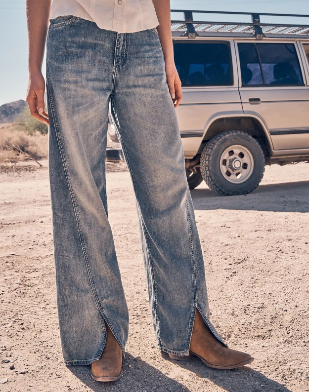 DAMSKIE SPODNIE WRANGLER SPAT LOOSE GREEN WASH 112362780