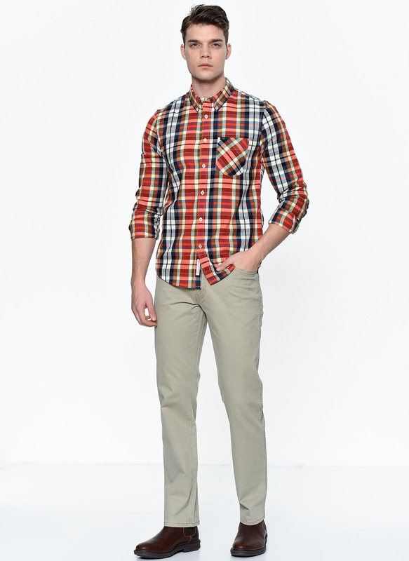 LEE BUTTON DOWN BURNT OCHRE L880DTBH