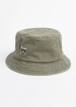 WRANGLER WASHED BUCKET MĘSKI KAPELUSZ LOGO HAT OIL GREEN W0V8U5G19 112145735