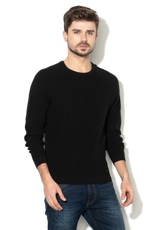 LEE CREW NECK KNIT MĘSKI SWETER PITCH BLACK L83DOCEM 112122323