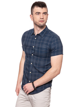 KOSZULA MĘSKA KRÓTKI RĘKAW WRANGLER SS 1PKT SHIRT NAVY W5881OR35 112129598