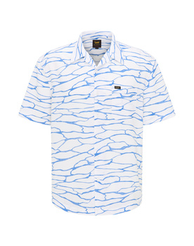 LEE SS RESORT SHIRT MĘSKA KOSZULA MATERIAŁOWA WHITE CANVAS L67PQJRR 112116926