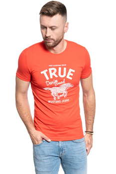 T-SHIRT MĘSKI MUSTANG AARON C PRINT FLAME SCARLET