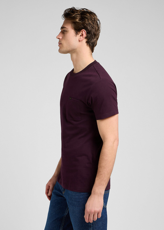 MESKA KOSZULKA LEE ULTIMATE POCKET TEE DEEP WINE 112370495