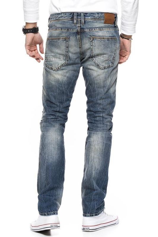 TOM TAILOR SPODNIE MĘSKIE AEDAN SLIM VINTAGE BLUE DENIM 6203519.00.12 COL. 1074