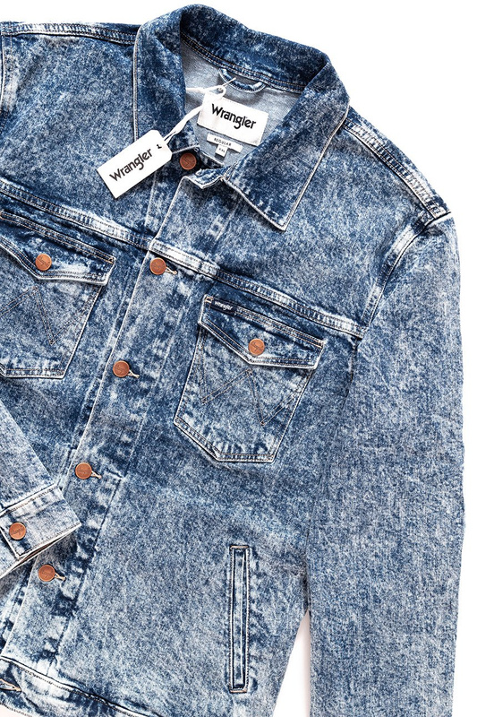 KURTKA JEANSOWA WRANGLER REGULAR JACKET GLACE BLUE W443FK18A 112128860