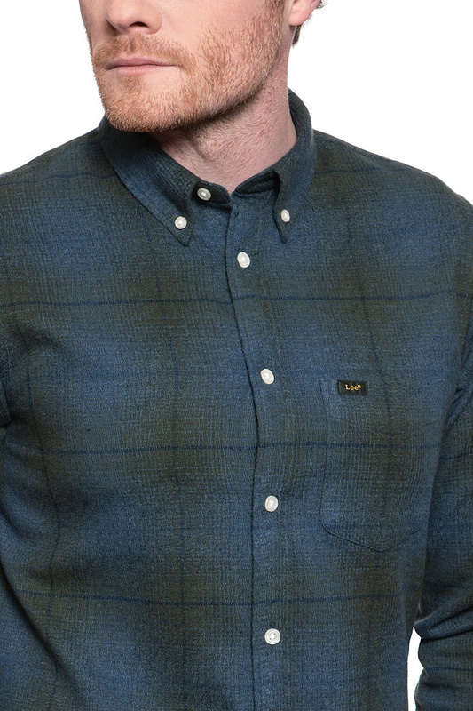 LEE LEE BUTTON DOWN NEW ARMY GREEN L880ZGKE 112123530