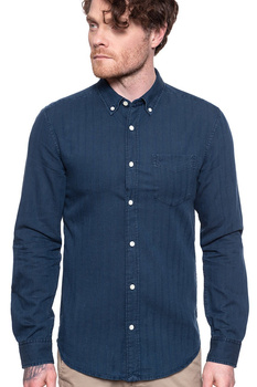 KOSZULA MĘSKA WRANGLER LS 1PKT BDOWN SHIRT INDIGO BLU W5F3B589X 112130130