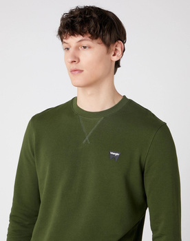 MĘSKA BLUZA WRANGLER SIGN OFF CREW RIFLE GREEN W6589HAG3 112130619