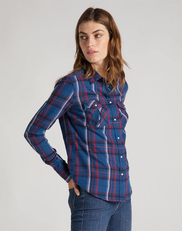 LEE REGULAR WESTERN SHIR OIL BLUE L45SJHMO 112110488