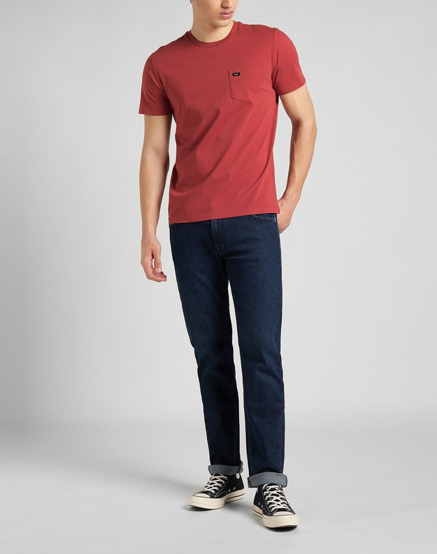 LEE POCKET TEE MĘSKI T-SHIRT RED OCHRE L63JFQOE 112140458