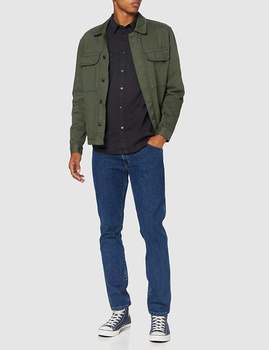 MĘSKA KOSZULA WRANGLER LS 2PKT FLAP SHIRT DARK NAVY W5A5MZXAE 112130068