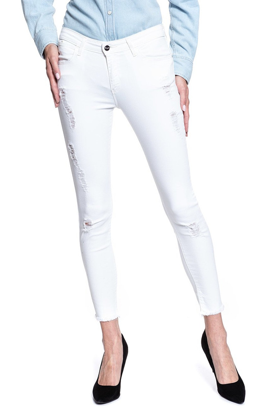WRANGLER SKINNY CROP DAMAGED WHITE W28MYA86S
