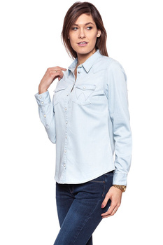 WRANGLER WESTERN SHIRT LIGHT INDIGO W50455G2E 112129245