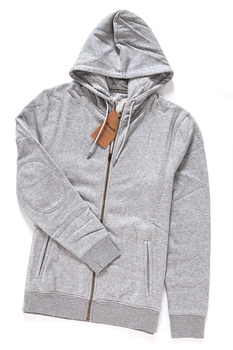 WRANGLER HOODIE MID GREY MEL W6523HI37