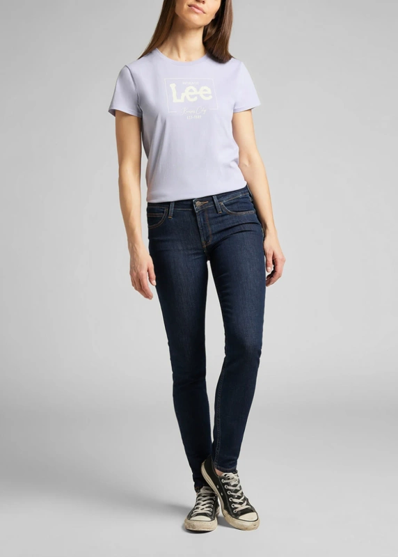 LEE DAMSKIE SPODNIE JEANSOWE LEE SCARLETT SOLID BLUE 112145236