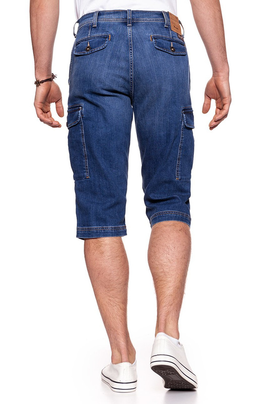 WRANGLER 3/4 CARGO SHORTS DEN REEL BLUES W16S0856B