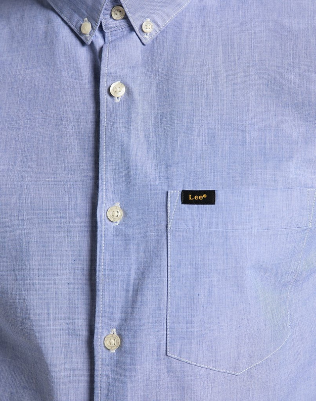 KOSZULA MATERIAŁOWA MĘSKA LEE SLIM BUTTON DOWN WASHED BLUE L66XNFLR 112116760