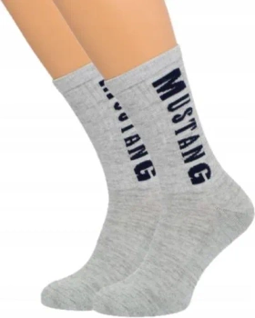 2 pack Skarpety MUSTANG SZARE-BIAŁE MU31037 - 9304