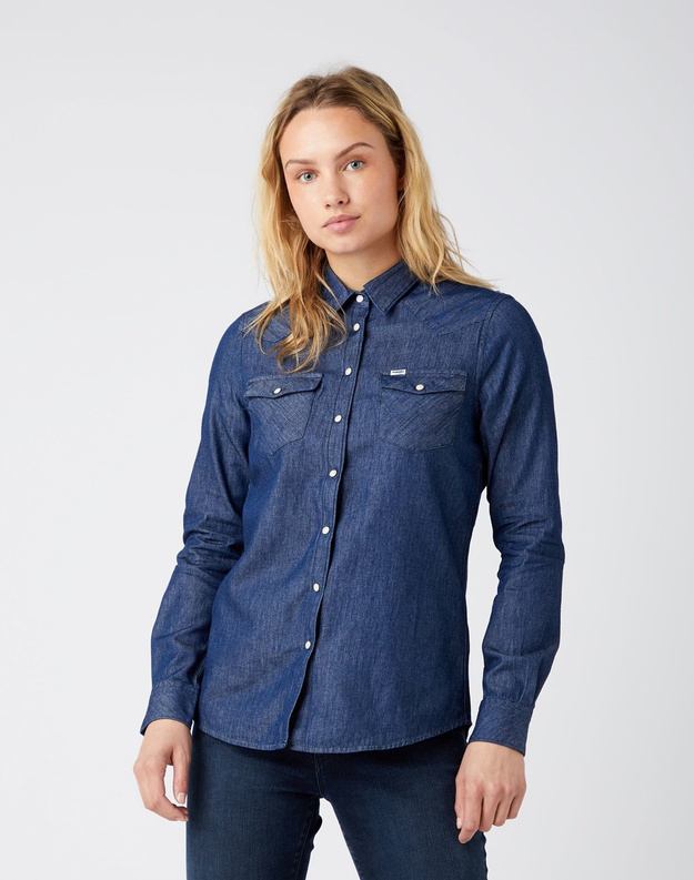 WRANGLER LS DENIM SHIRT DAMSKA KOSZULA JEANSOWA DARK INDIGO W5Z0C3X1E 112141460
