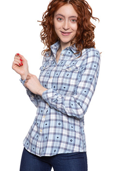 KOSZULA WRANGLER WESTERN CHECK SHIRT ANGEL FALL W5N1N6B07 112130255