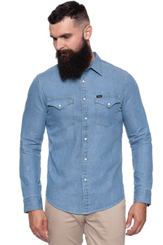 KOSZULA JEANSOWA MĘSKA LEE WESTERN SHIRT INDIGO BLUE L644MGEW 112115562
