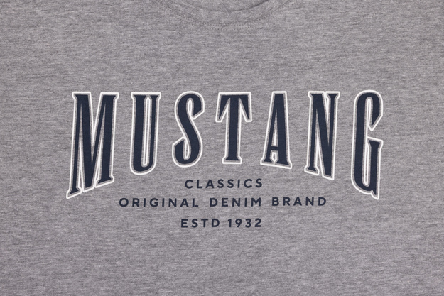 Męski T-Shirt Mustang Style Alex Mid Grey Mélange 1017336 4140