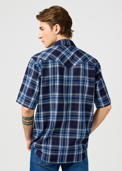 MESKA KOSZULA WRANGLER SS WESTERN SHIRT FLAMINGO INDIGO 112362947
