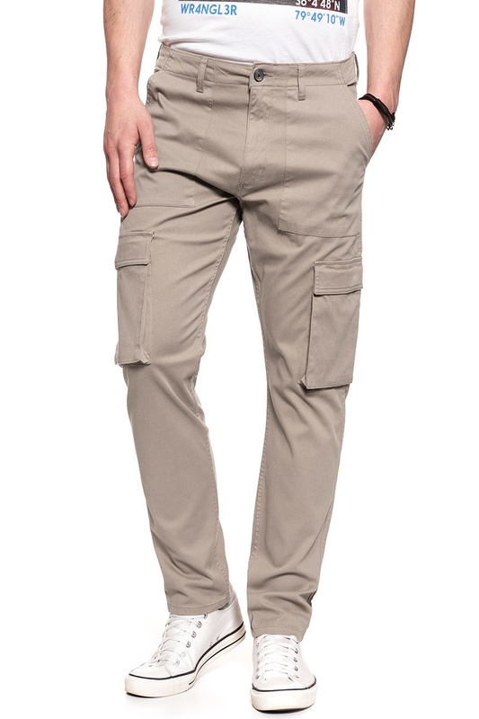 WRANGLER SPODNIE MĘSKIE CARGO PANTS BEIGE W15EA4XBB 112126801