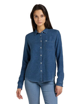 LEE REGULAR SHIRT DAMSKA KOSZULA JEANSOWA DŁUGI RĘKAW ARCTIC ICE L46AUGUW 112145212